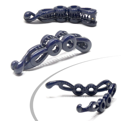 Twist Banana Hair Clip Barley French Glossy Fishtail Comb Ponytail Holder Pins