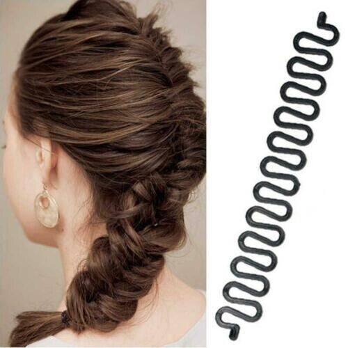 2Pc Black Magic French Hair Styling Twist Braiding Maker & Hair Bun Maker Hook