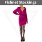 Sexy  Sheer Fishnet Tights High Waist Mesh Pantyhose Patterned Stocking Black