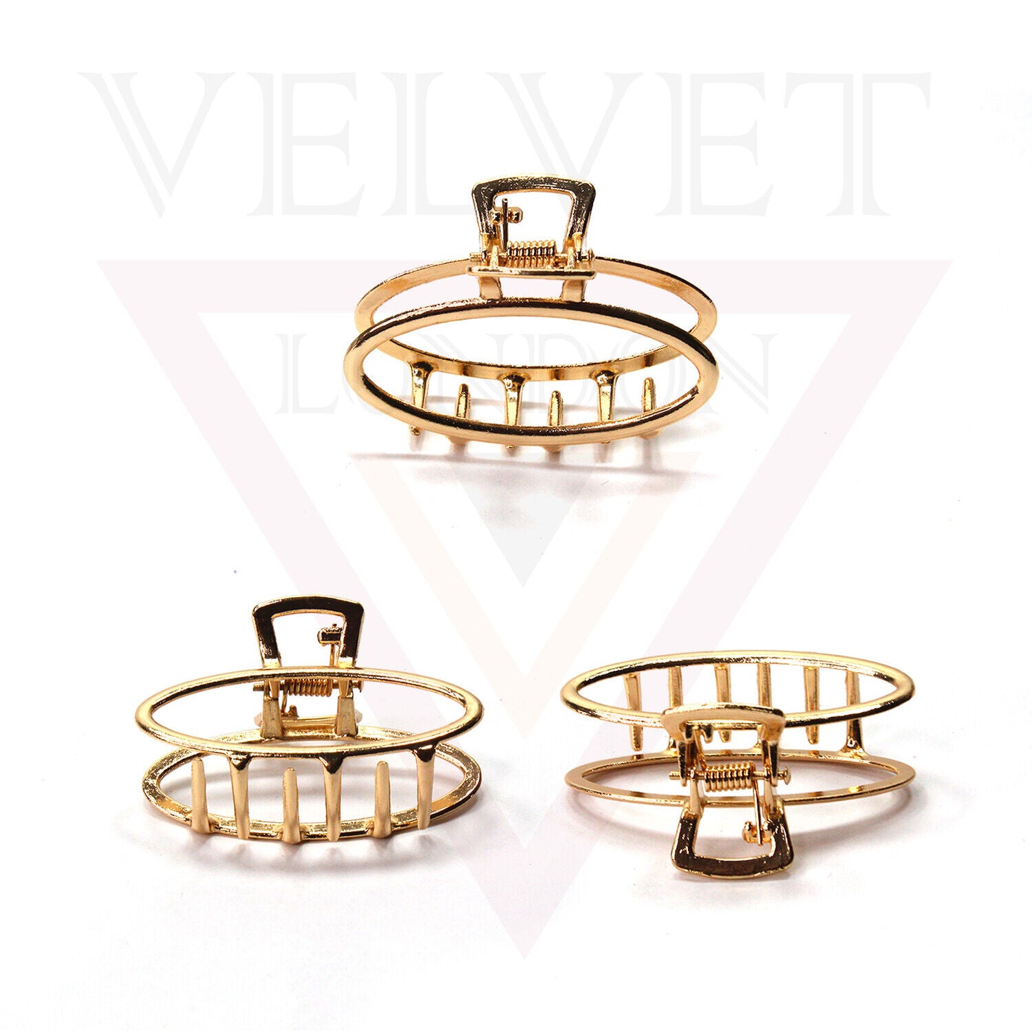 Hair Claw Clips Meta Hair Clamp Oval Shape Non-Slip Barrette Hair Accessories