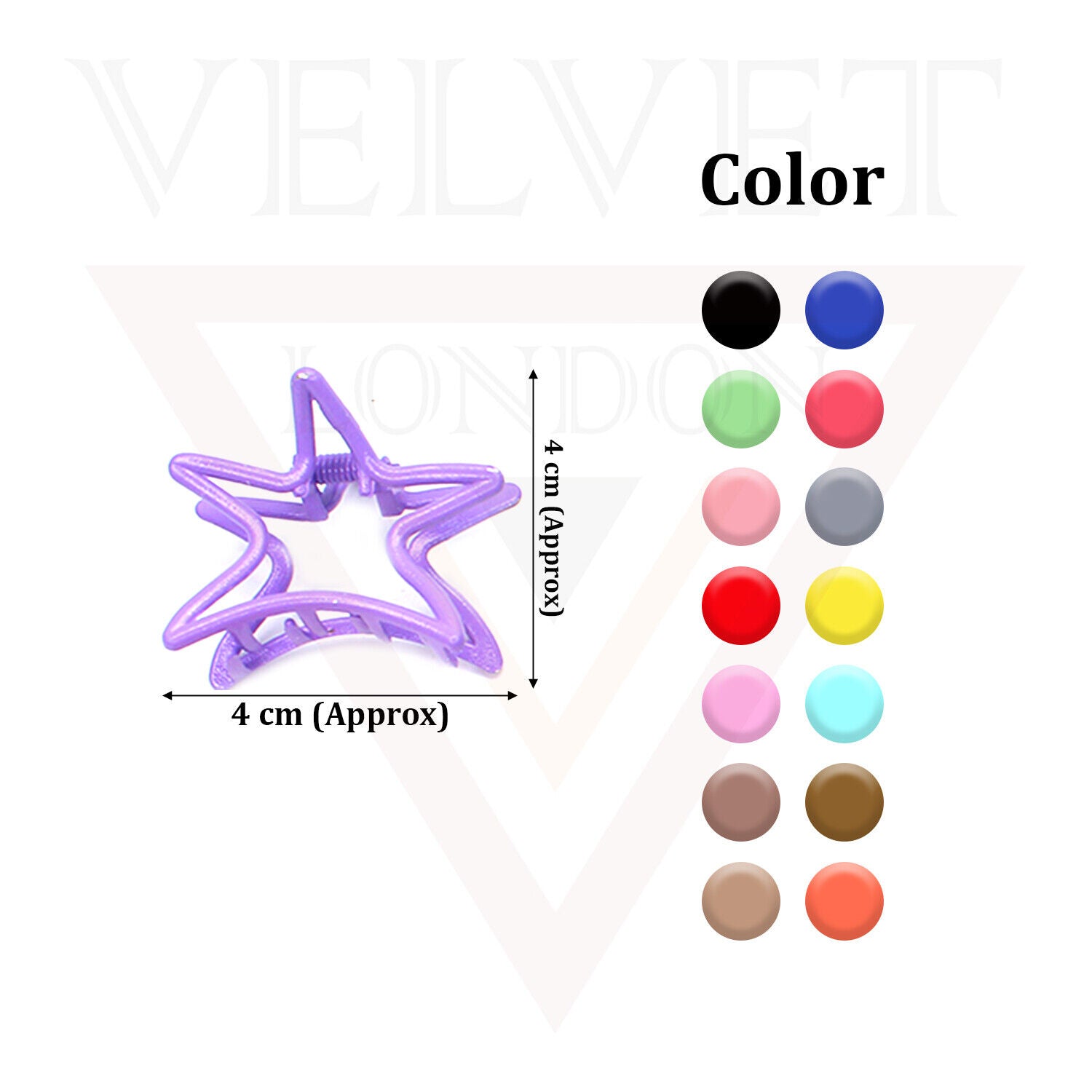 Metal Hair Claw Clips Matte Hair Clamp Star Barrette Frosted Jaw Accessories
