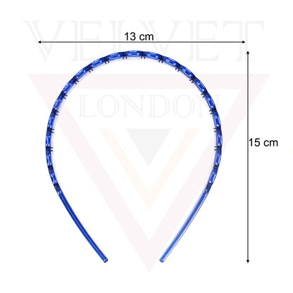 Infinity Hair Band Clear Hair Hoop With Teeth Comb Solid Headband Headwears