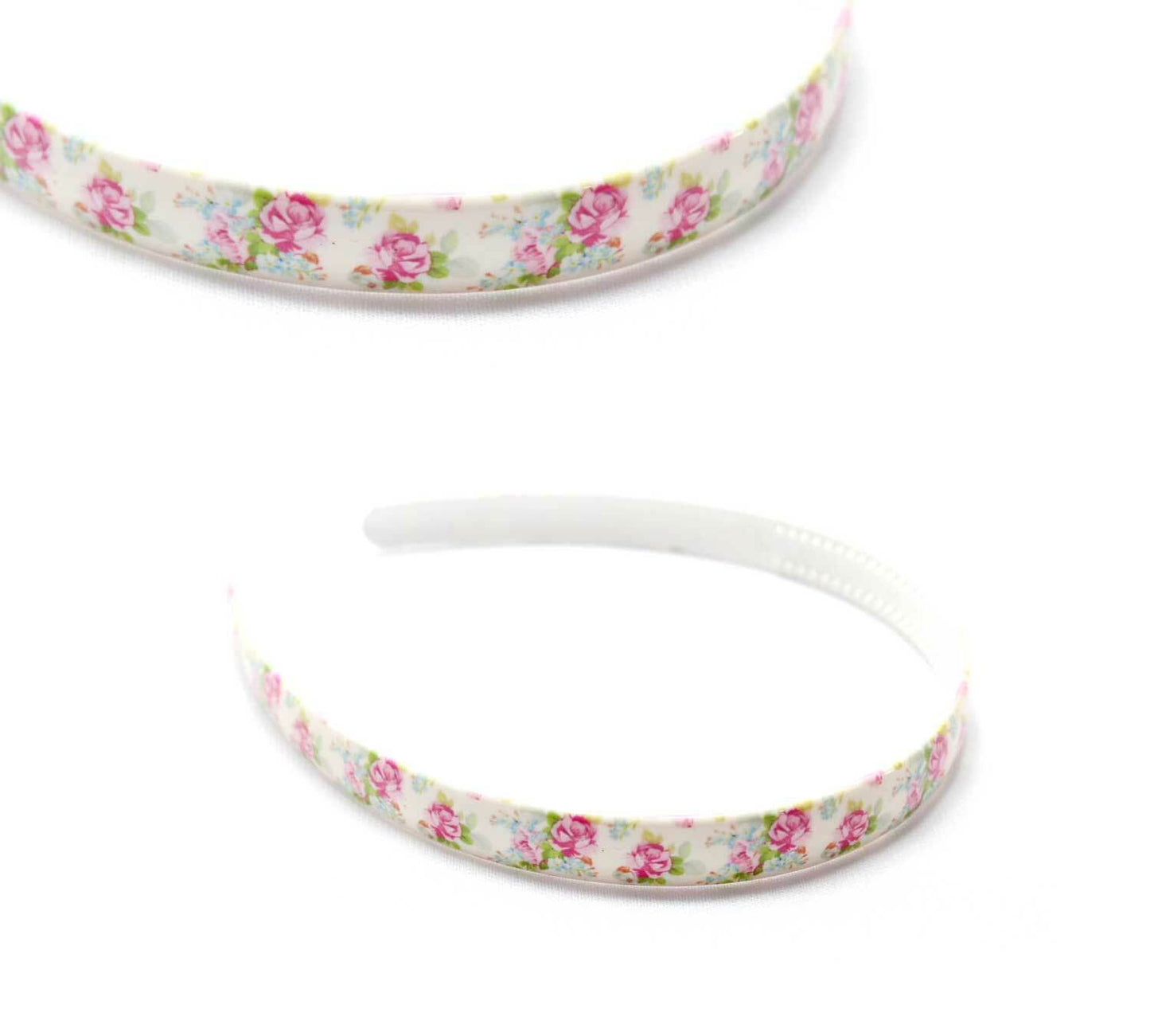 Flower Print Hair Bands Headband With Teeth Hair Hoop Non-slip Gripper Headwears
