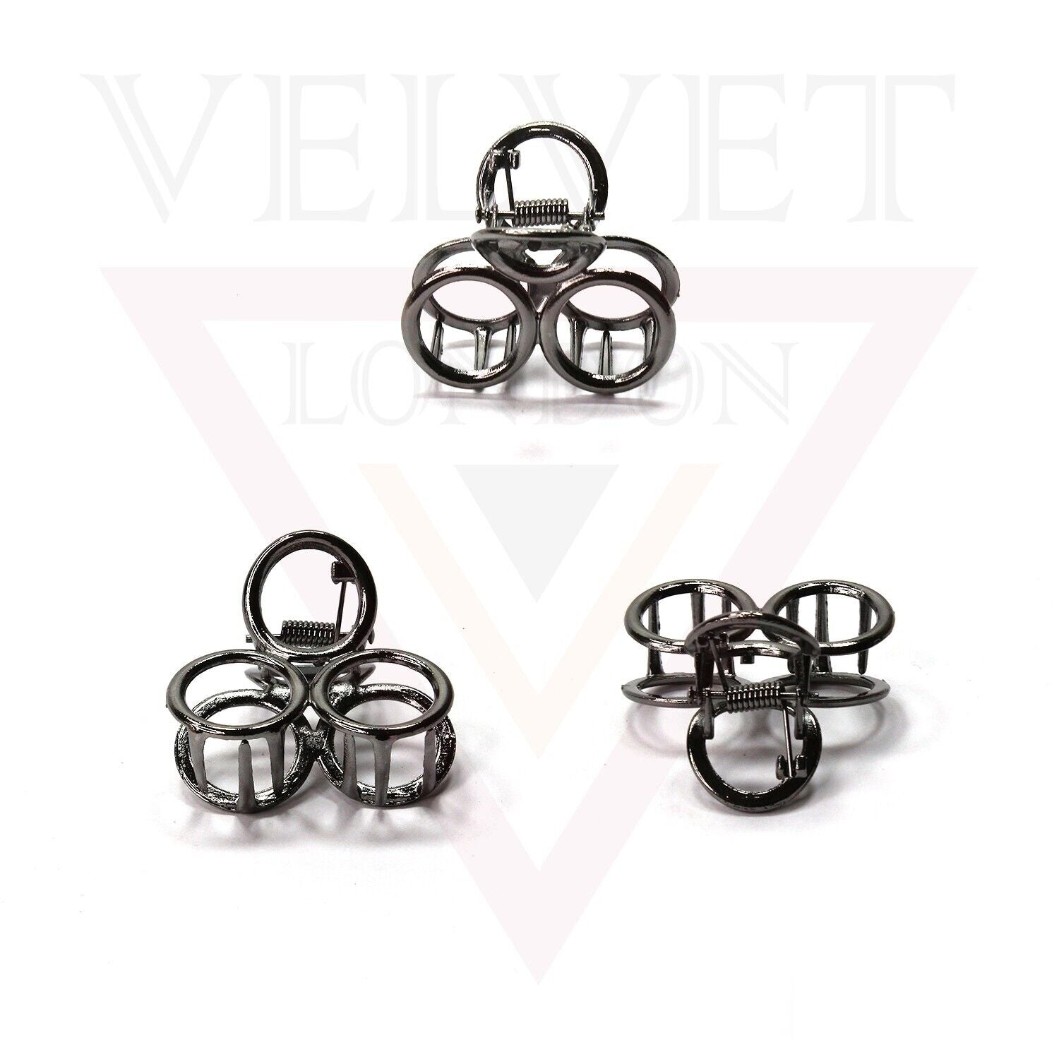 4x Hair Claw Clip Metal Hair Clamp Non-Slip Clutchers Barrette Women Accessories