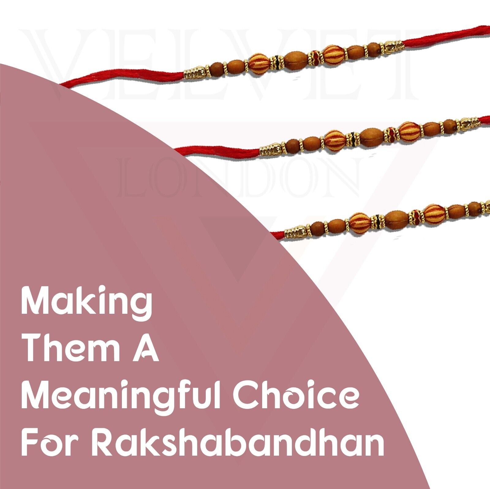 Rakhi Thread for Brother 12pc Raksha Bandhan Handmade Beaded Simple Rakhee