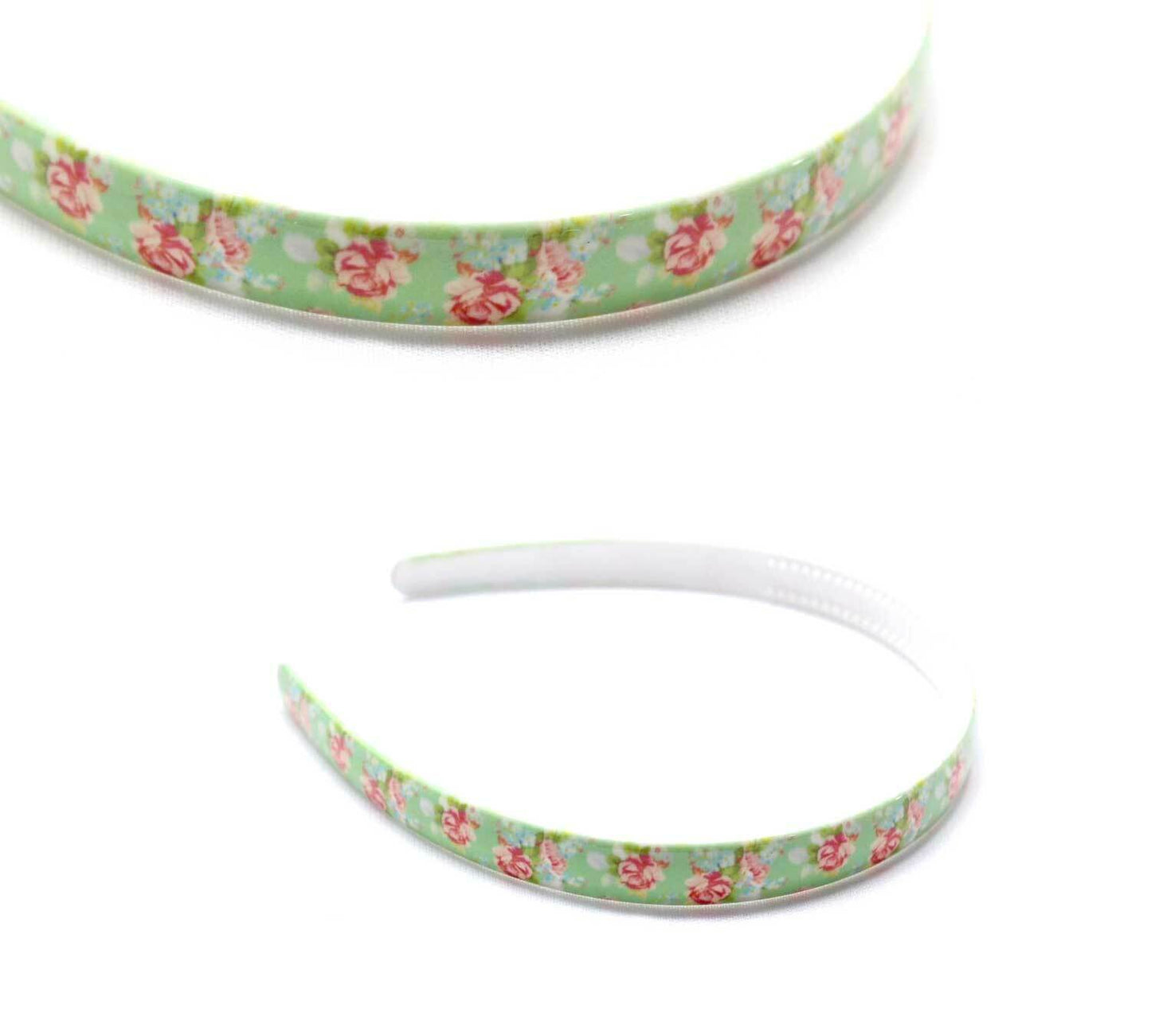 Flower Print Hair Bands Headband With Teeth Hair Hoop Non-slip Gripper Headwears