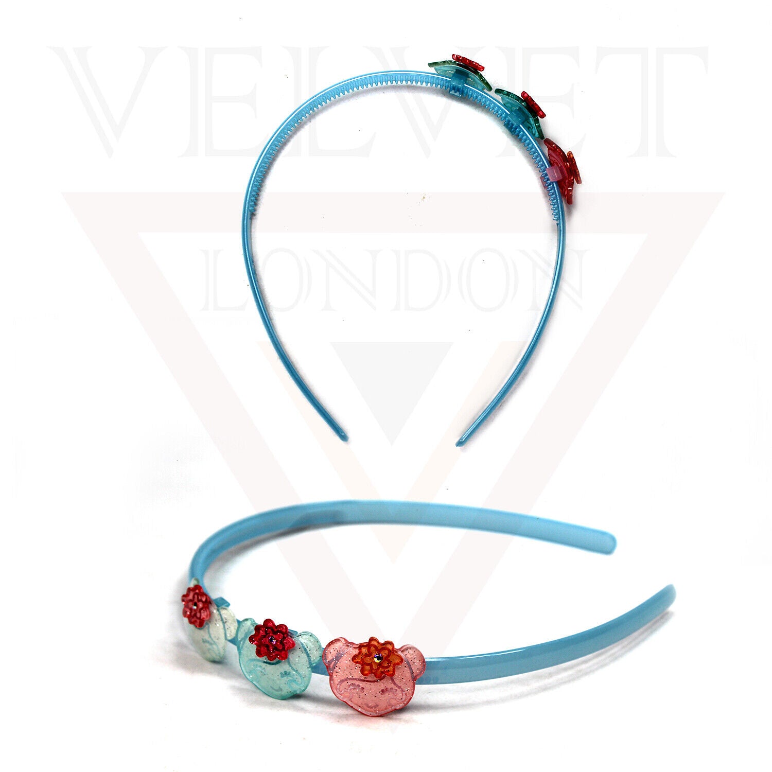 Plastic Headbands Tooth Grip Non Slip Hair Hoop Baby Hair Band Glitter Ladies