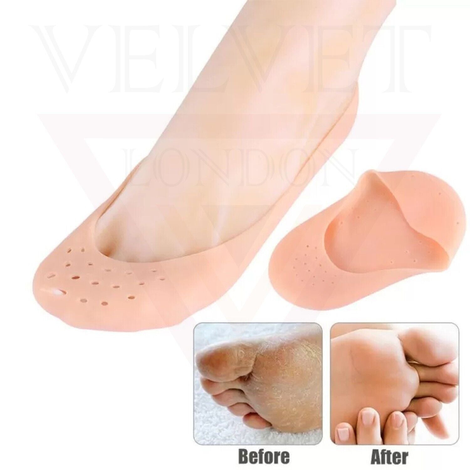 3X Unisex Silicone Cracked Feet Socks Protective Moisturizing Socks Heel Care