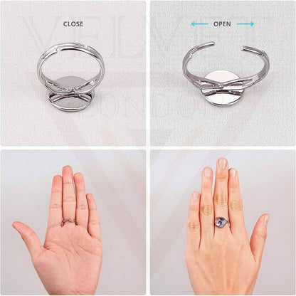 Round Adjustable Ring Bases Finger Ring Making For Ring Making Jewellery Blanks