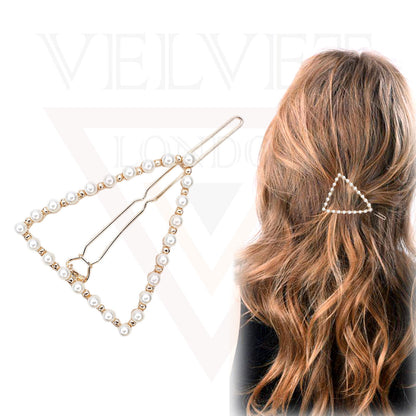 Hair Clips Metal Golden Korean Clips Slider Hair Pin Grips Pins Pearl Snap Clips