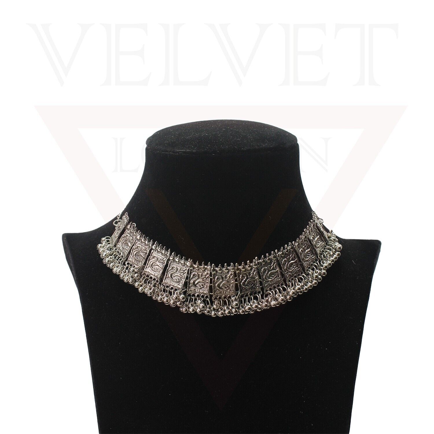 Traditional Boho Choker Jewellery Set Antique Oxidized Necklace Gift