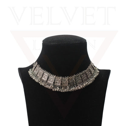 Traditional Boho Choker Jewellery Set Antique Oxidized Necklace Gift