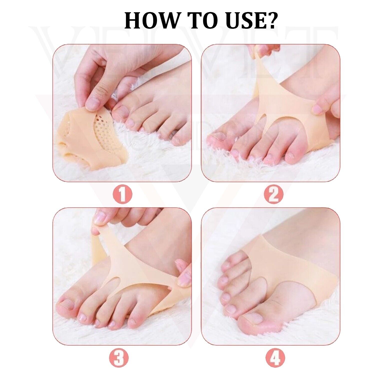 3x Gel Ball Of Foot Cushion Pads Insoles Pain Relief Forefoot Metatarsal Support