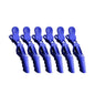 6x Blue Crocodile Salon Sectioning Clamps Professional Hair Clips Hairdressing