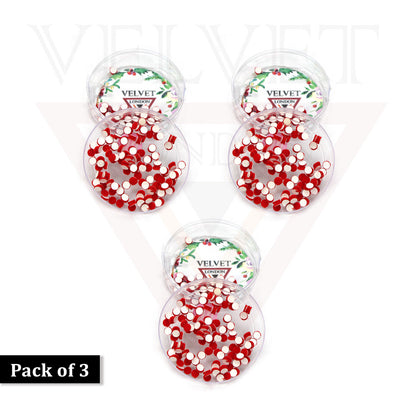 3x Red Round Bindi Indian Fore Head Sticker Wedding Party Tikka Chandla