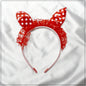Partywear Rabbit Ear Hair Band Headbands Babie Non-Slip Fabric Ribbon Hair Hoop 