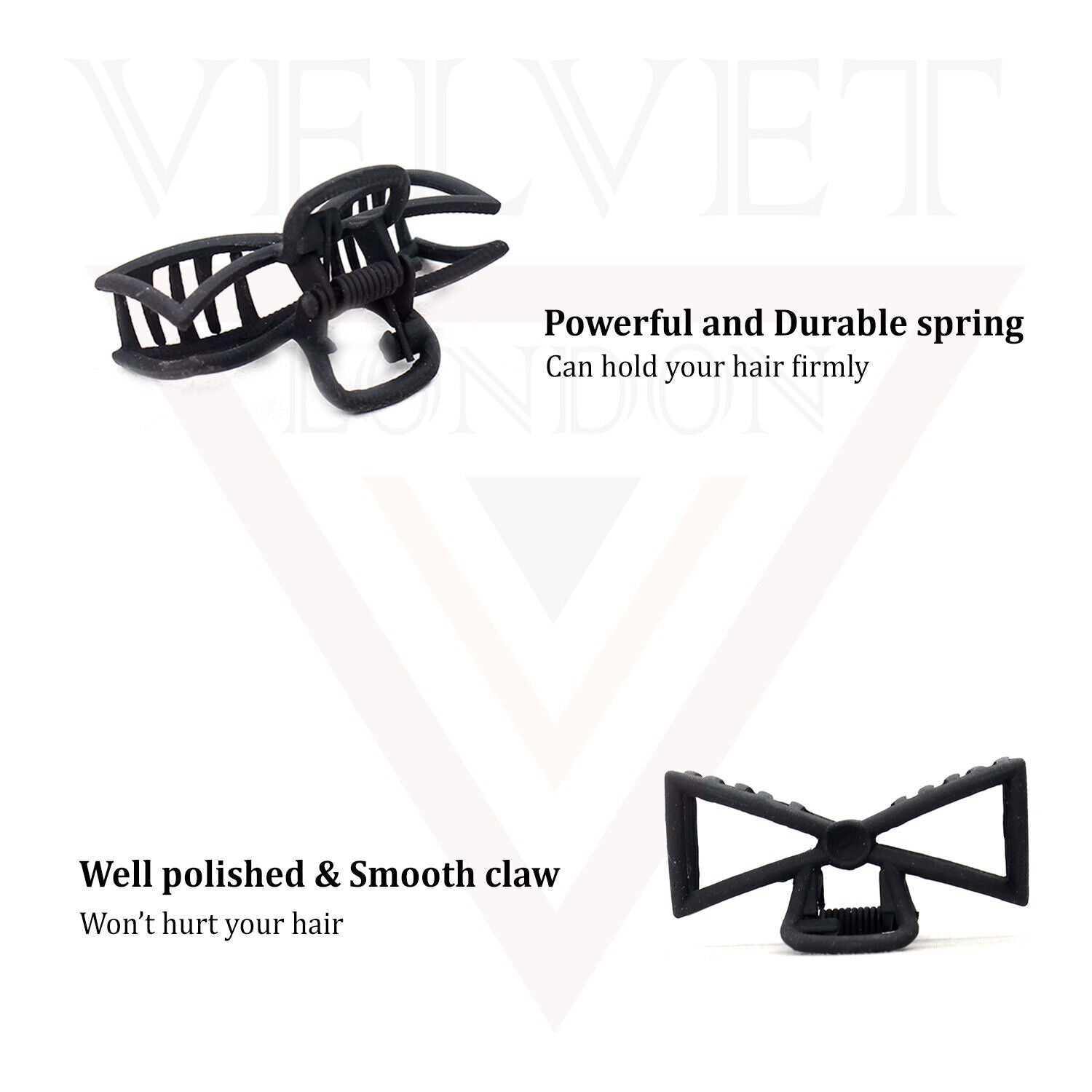 Hair Claw Clips Hair Clamp Frosted Claw Metal Bow Non-slip Barrette Matte Jaw