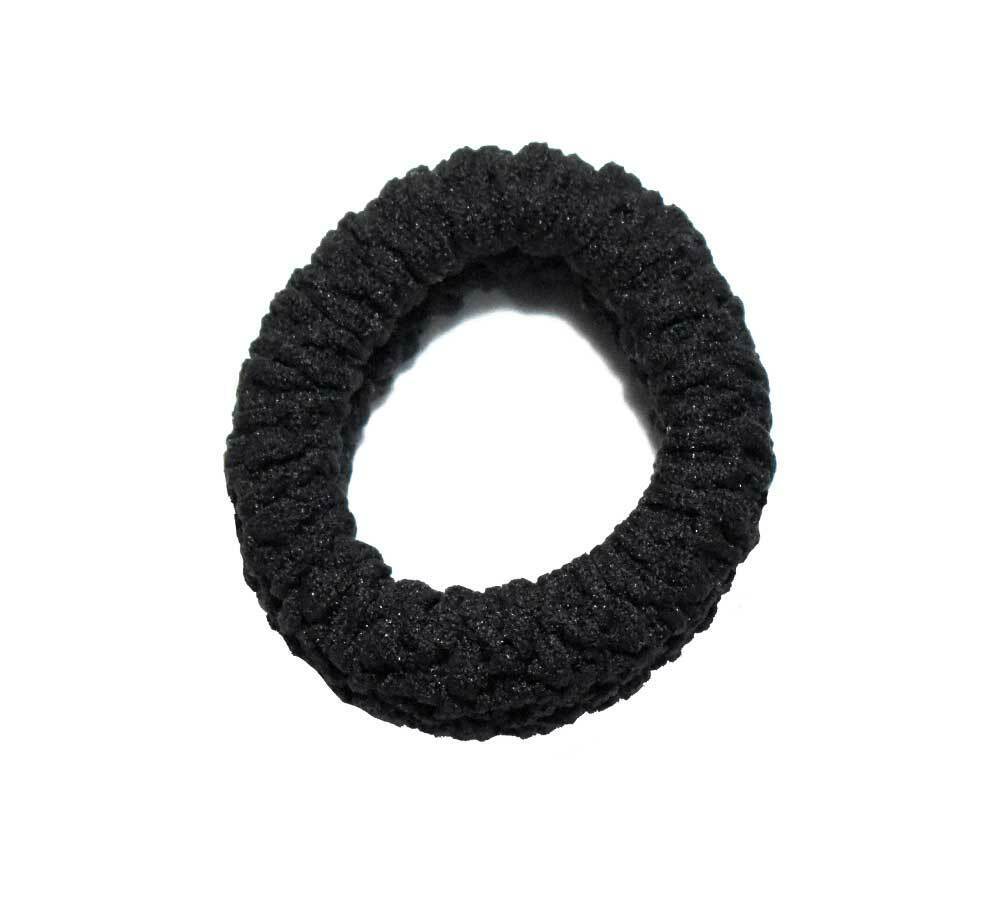 6x Elastic Scrunchie Dark Soft Hair Bands Ties Ponytail Holder Rubber Band Girls