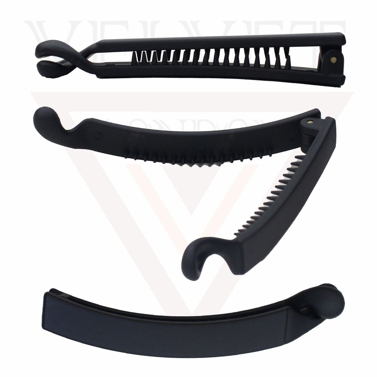 Women's Hairpin Long Banana Clip Catch Ponytail Fish Clip Hair Accessories Girls