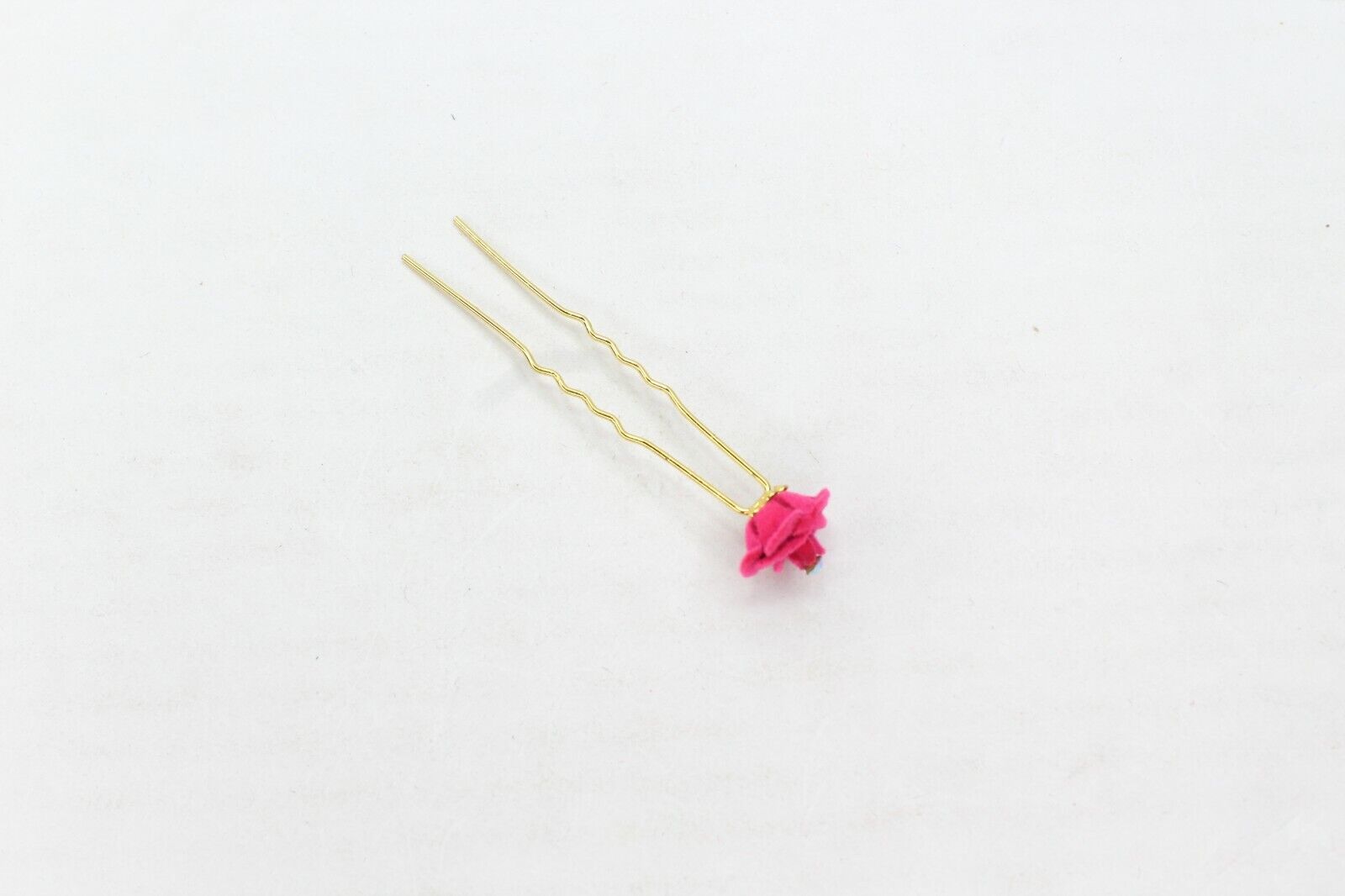 Pink Bridal Hair Pins Rose U Pins Flower Hair Clips Brooch Wedding Bridesmaid