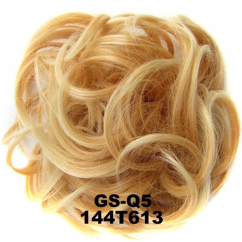 Curly Messy Bun Hair Piece Bobble Scrunchie Lady Natural Fake Hair Extensions