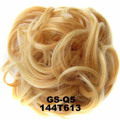 Curly Messy Bun Hair Piece Bobble Scrunchie Lady Natural Fake Hair Extensions