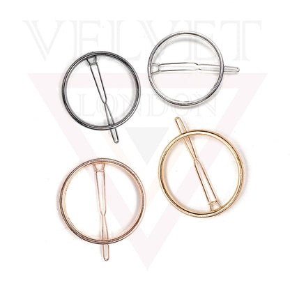 4pcs Metal Hair Clip Round Hair Pins Grip Sliders Clips Hair Styling Accessories