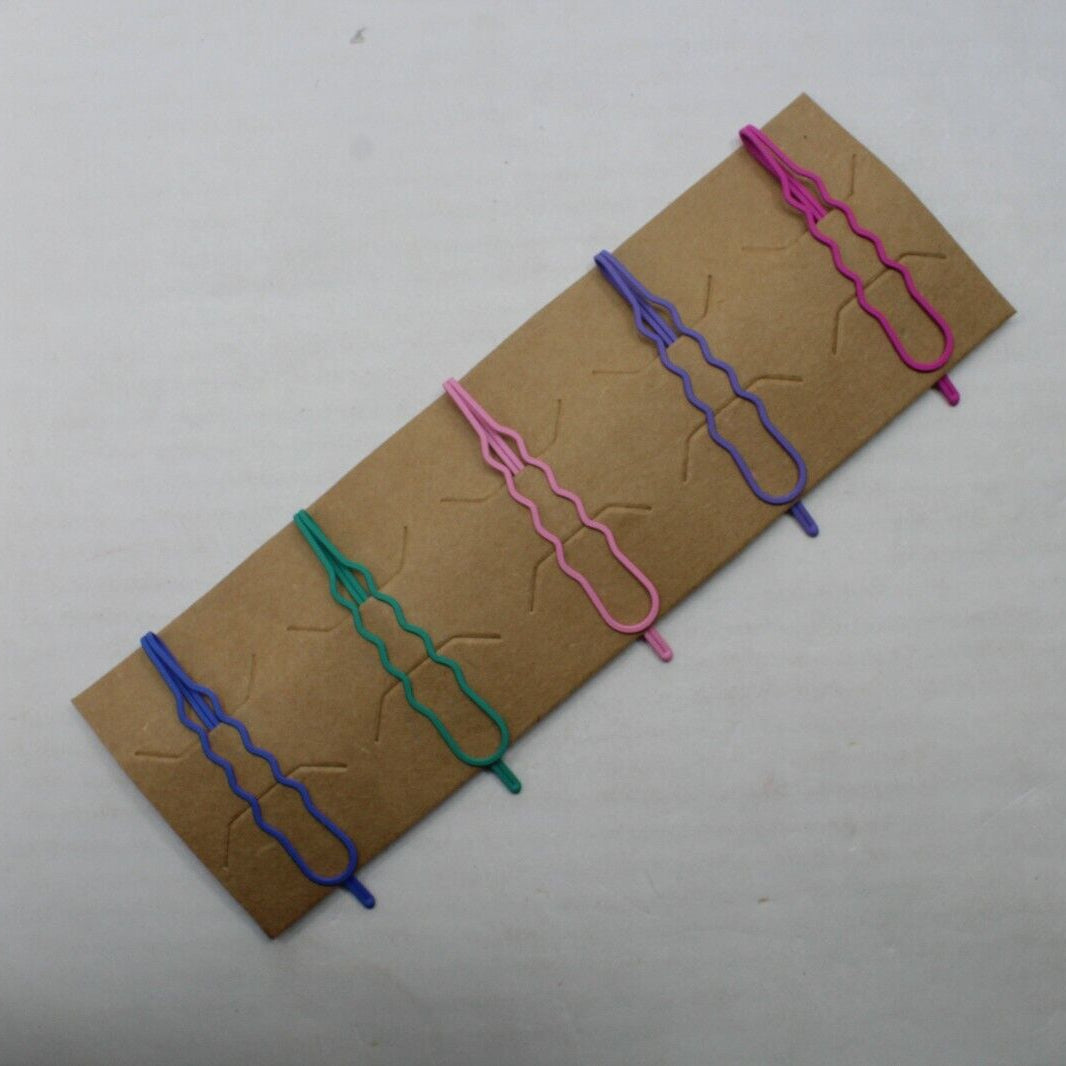 5x Hair Clips Pastel Hair Pins Set Geometric Girls Metal Colourful Bobby Grips