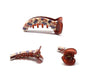 Non-slip Floral Mirchi Clips Flower Print Banana Clip Fishtail Ponytail Holder 