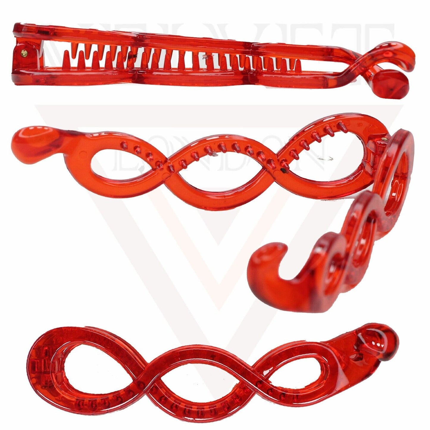 Banana Clip Hair Clamp Clear Infinity Hair Pins Ponytail Holder Twist Hair Clips