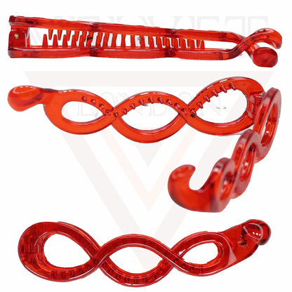 Banana Clip Hair Clamp Clear Infinity Hair Pins Ponytail Holder Twist Hair Clips