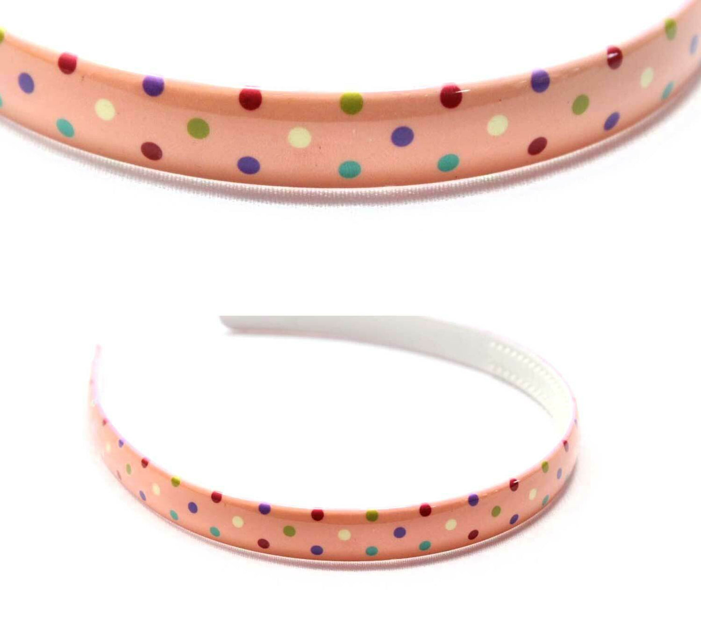 Doted Print Hair Bands Headband With Teeth Hair Hoop Non-slip Gripper Headwears