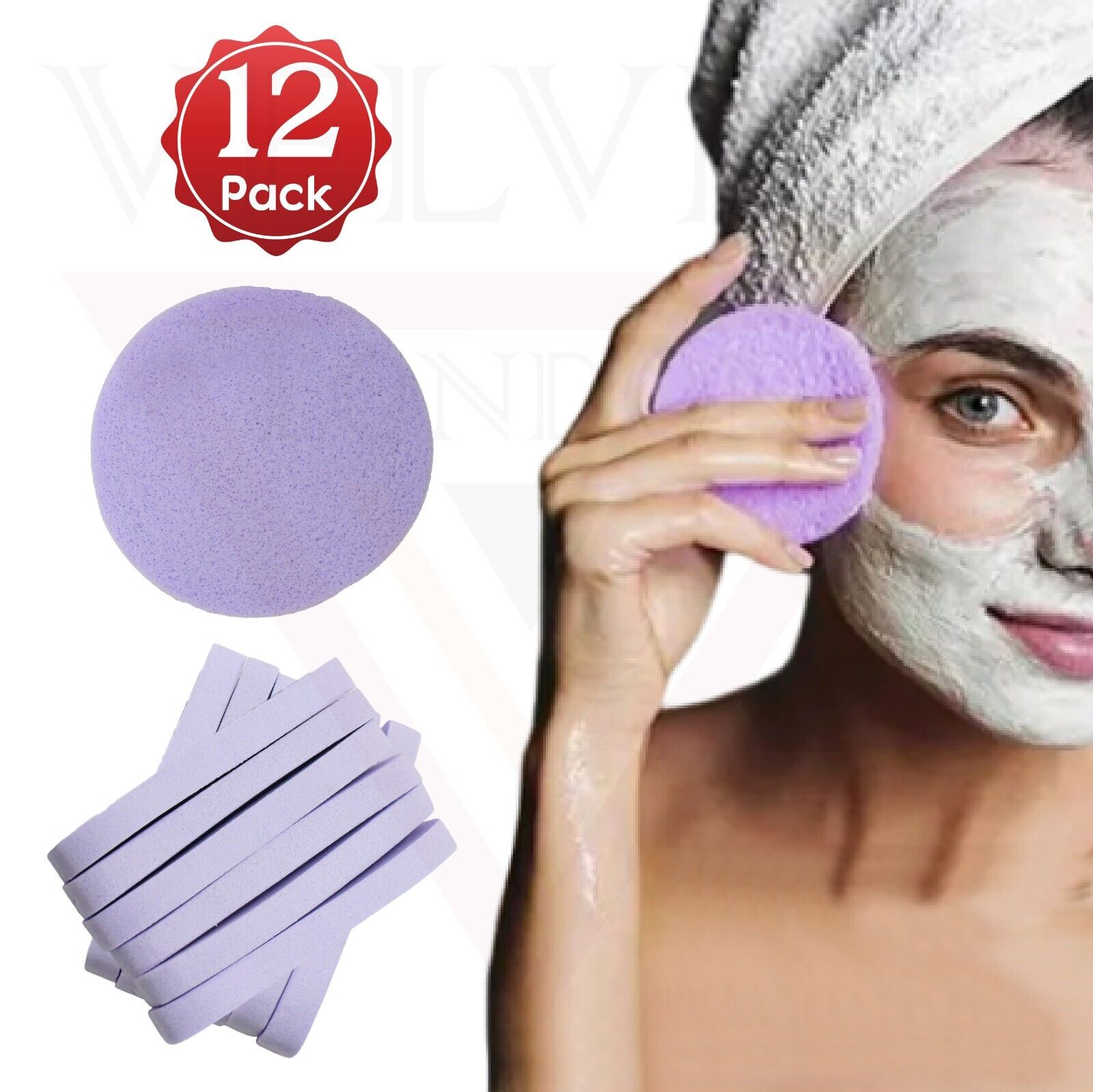 12x Facial Sponges Compressed Face Sponge Cleaning Sponge for Facial Makeup New
