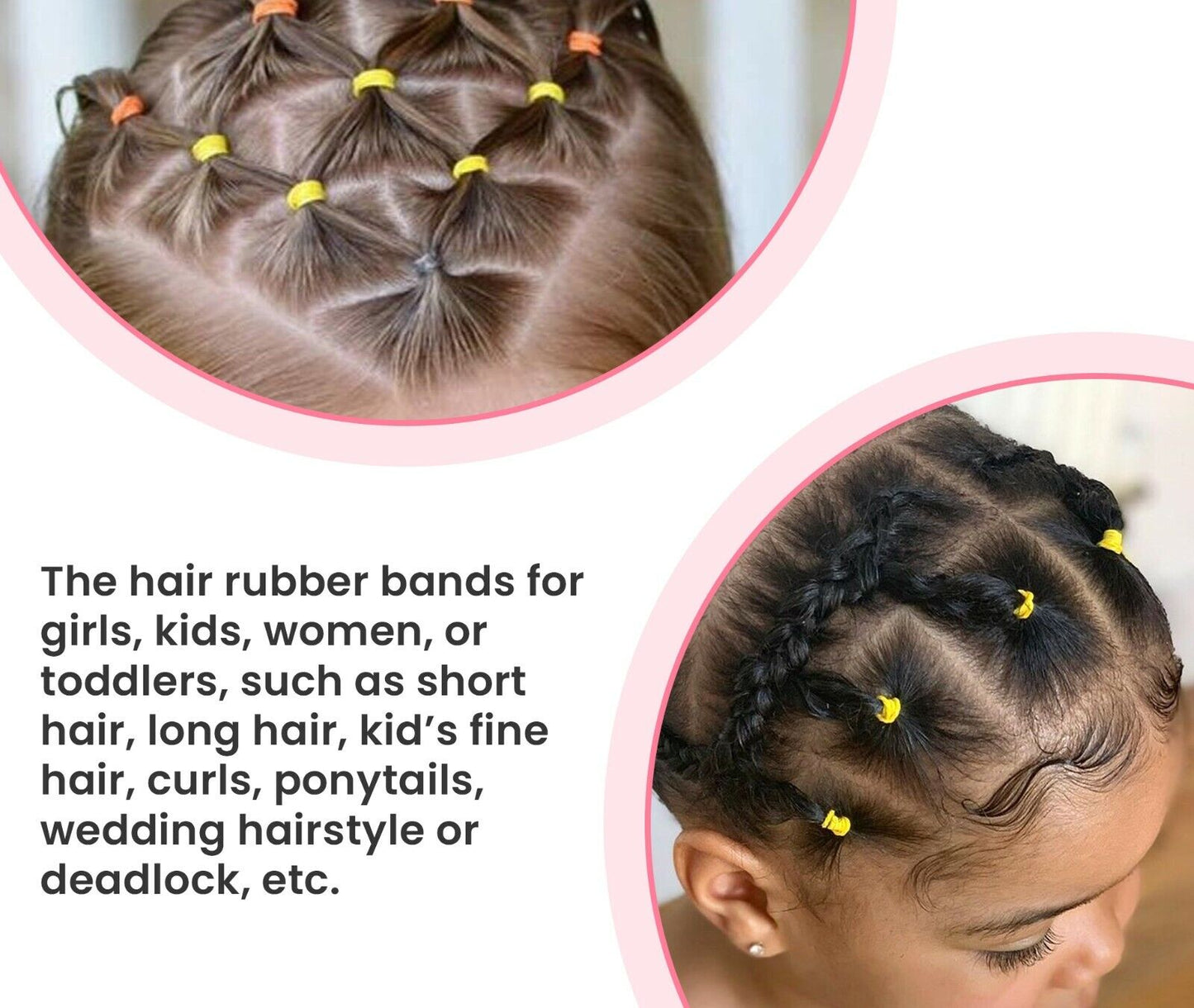 Baby Ponytail Rubber Bands Elastic Colourful Toddles Mini Hair Bands For Girls