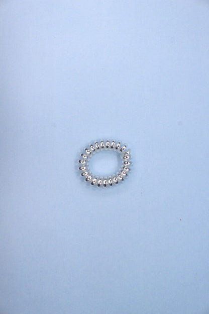 6x Clear Spiral Hair Ties Hair Telephone Coil Bands Ponytail Holder Bobbles Band