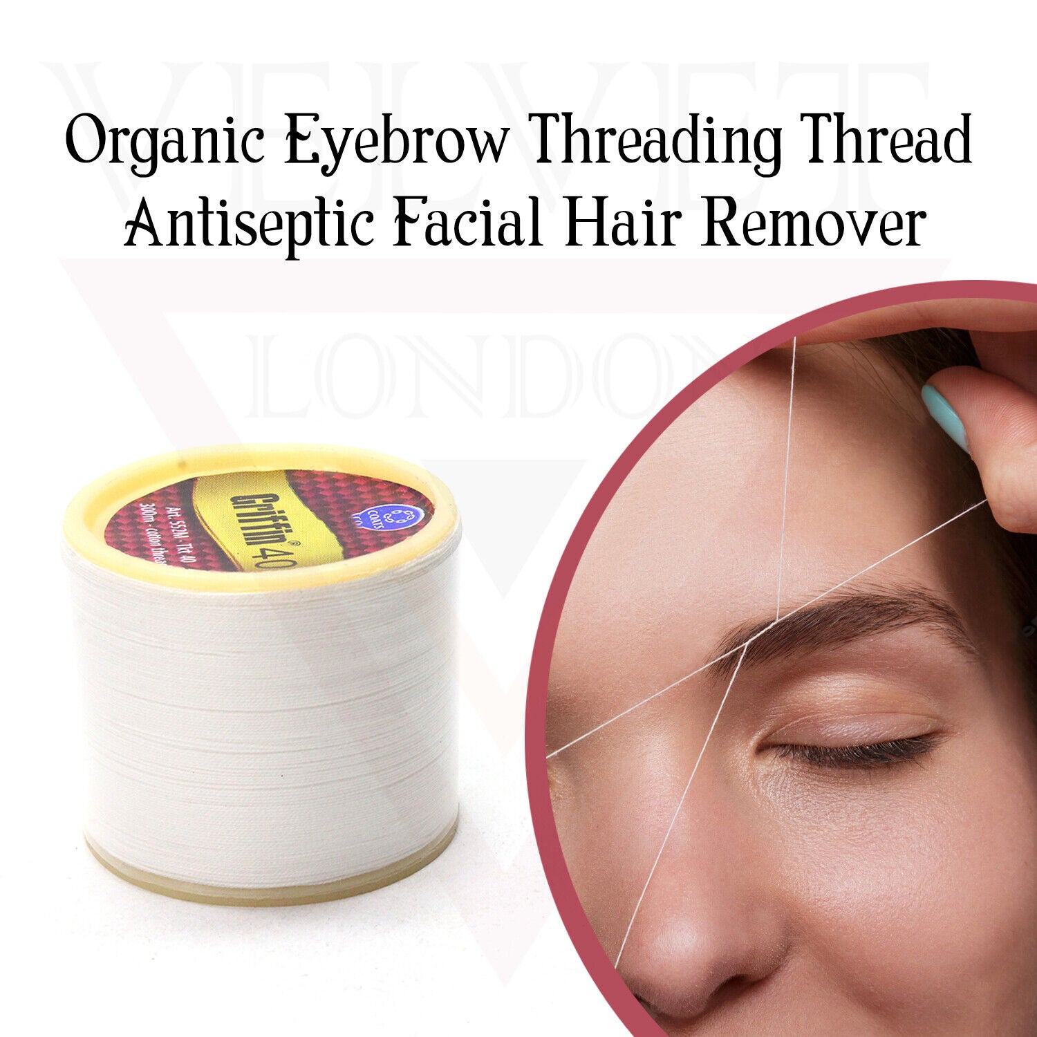 Griffin Cotton Eyebrow Thread Antibacterial Threading Facial Hair Removal 300m