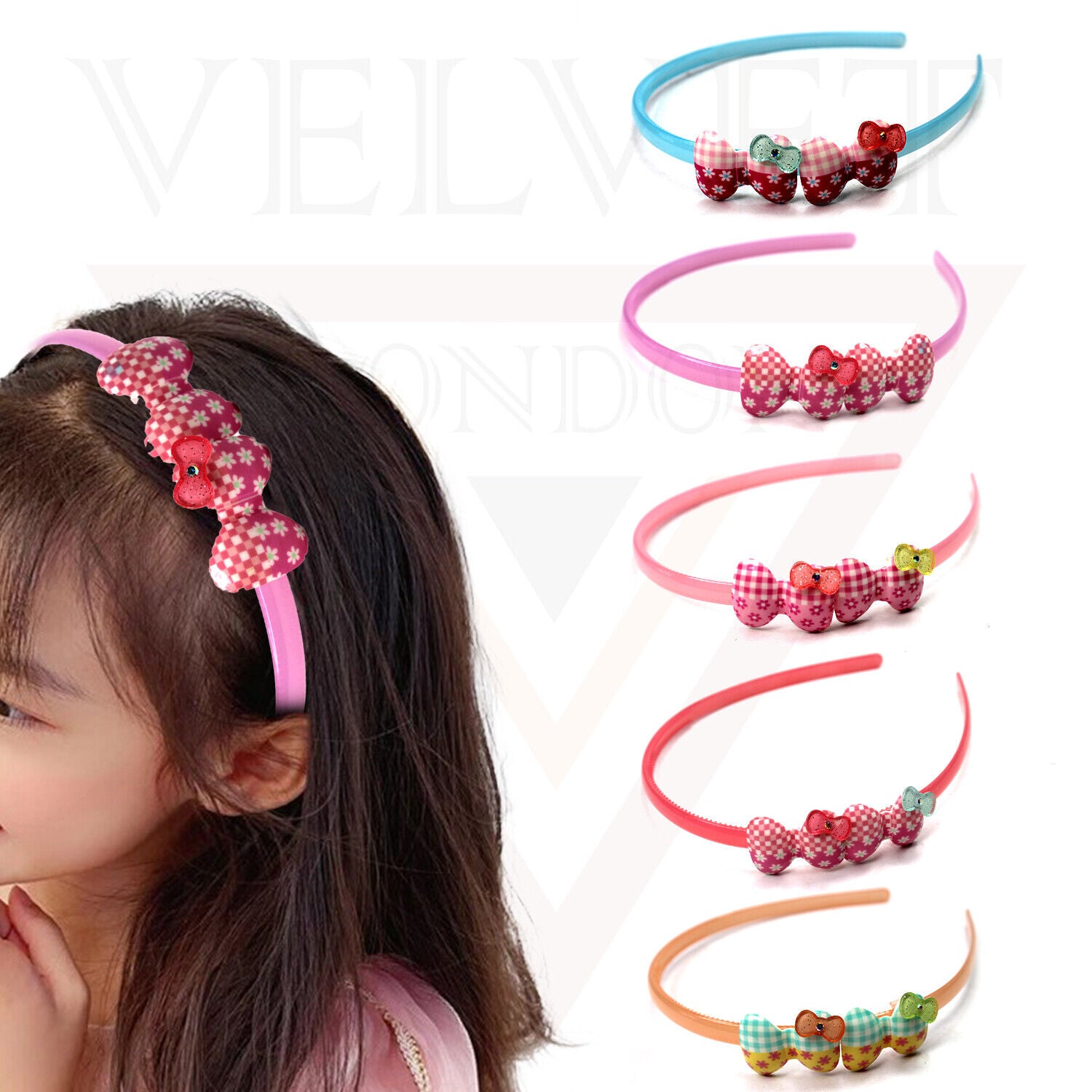 Bow Hair Bands Baby Girls Headbands Grip Teeth Grips Hair Hoop Hair Accessories