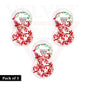3x Red Round Bindi Indian Fore Head Sticker Wedding Party Tikka Chandla