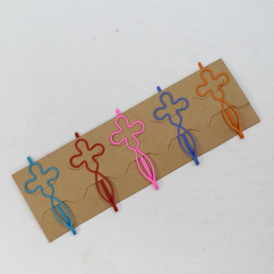 5x Hair Clips Pastel Hair Pins Set Geometric Girls Metal Colourful Bobby Grips