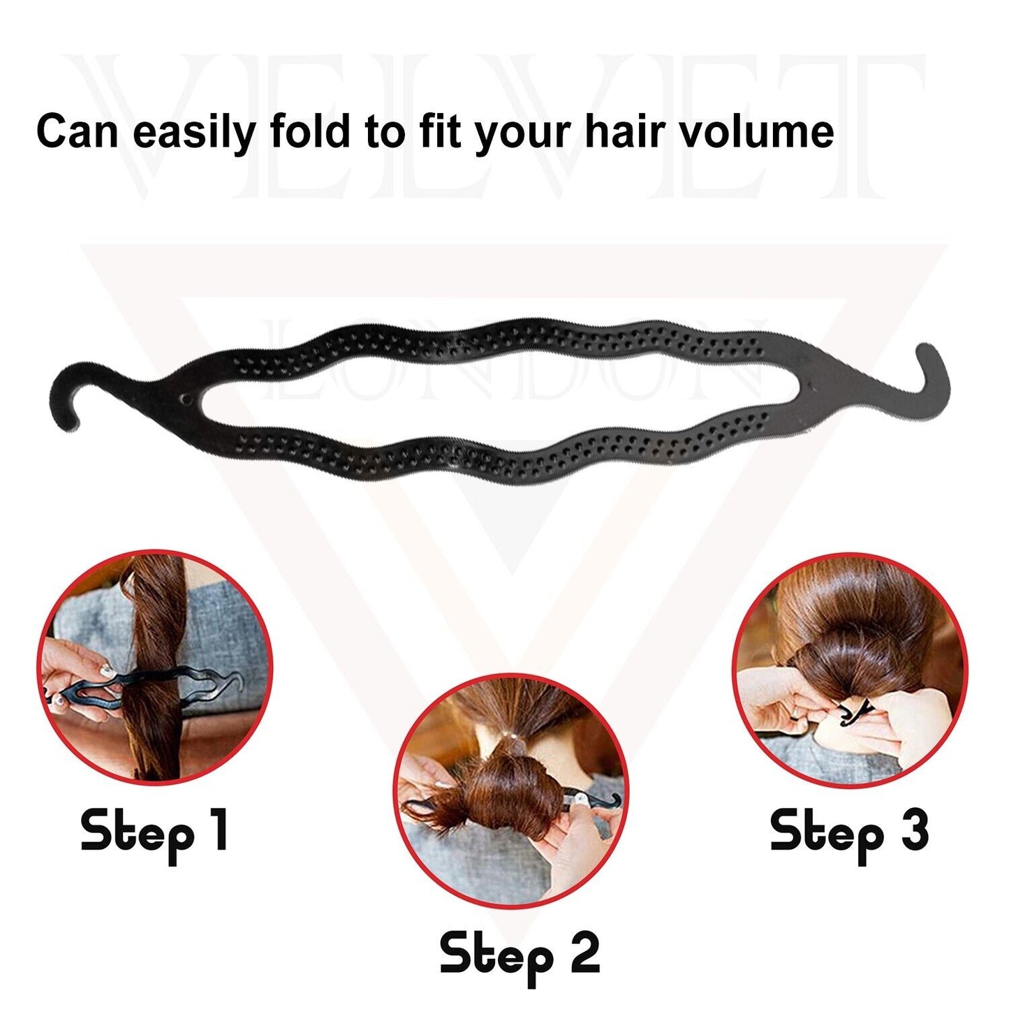 2x Twist Hair Styling Clips Roller Stick Easy Hair Bun Maker Hair Styling Tools