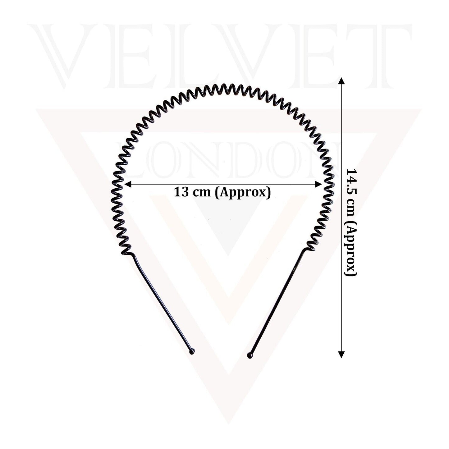Metal Headbands Black Wavy Hair Band Spring Hair Hoop Black Unisex Men Women