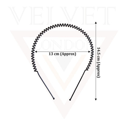 Metal Headbands Black Wavy Hair Band Spring Hair Hoop Black Unisex Men Women