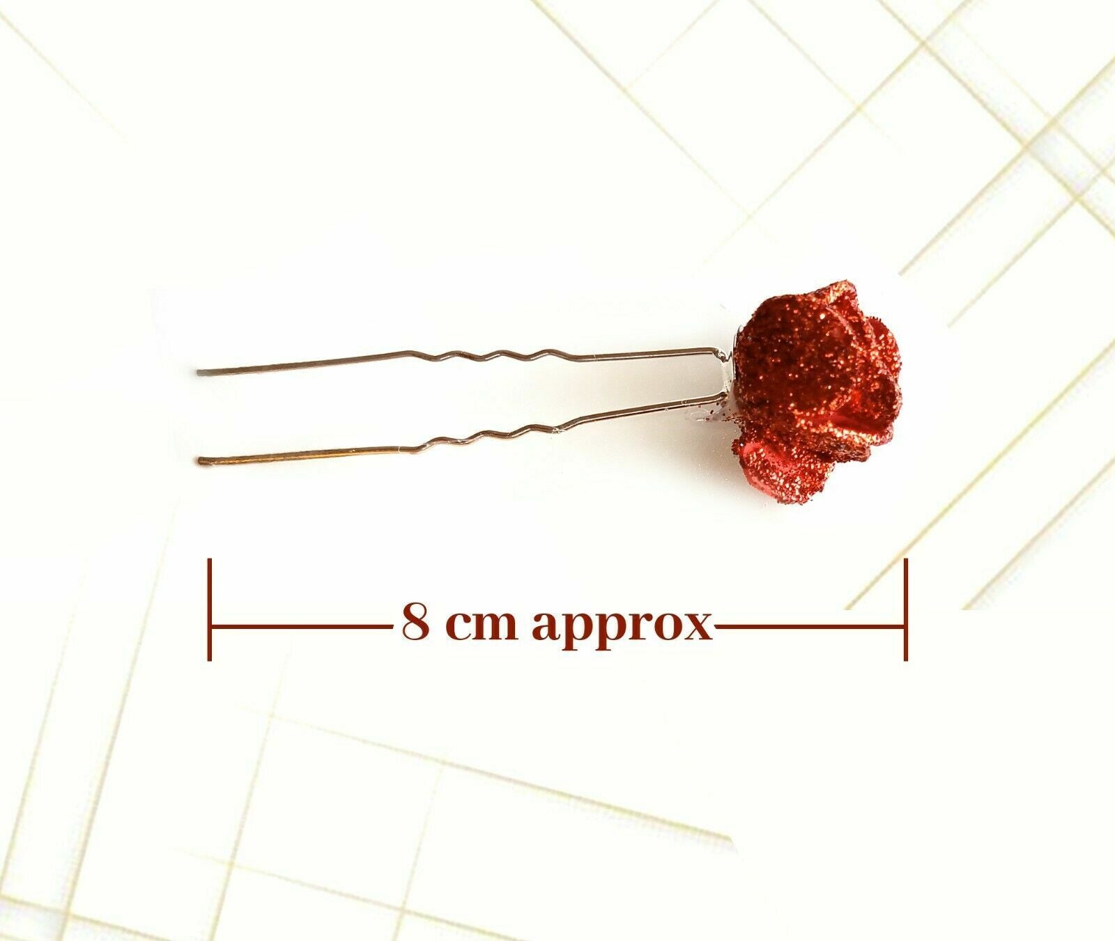 12x Bridal Hair Pins Rose U Pins Flower Hair Clips Brooch Wedding Bridesmaid