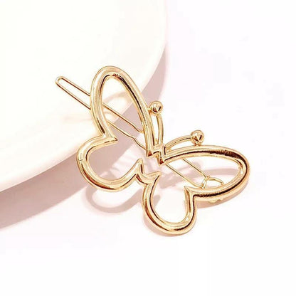 Golden Hair Clip Metal Hair Pin French Sliders Minimalist Clip Barrettes Grips 