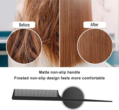 10X Handle Comb Carbon Comb, Break-Proof Antistatic For Hair & Beard For Men