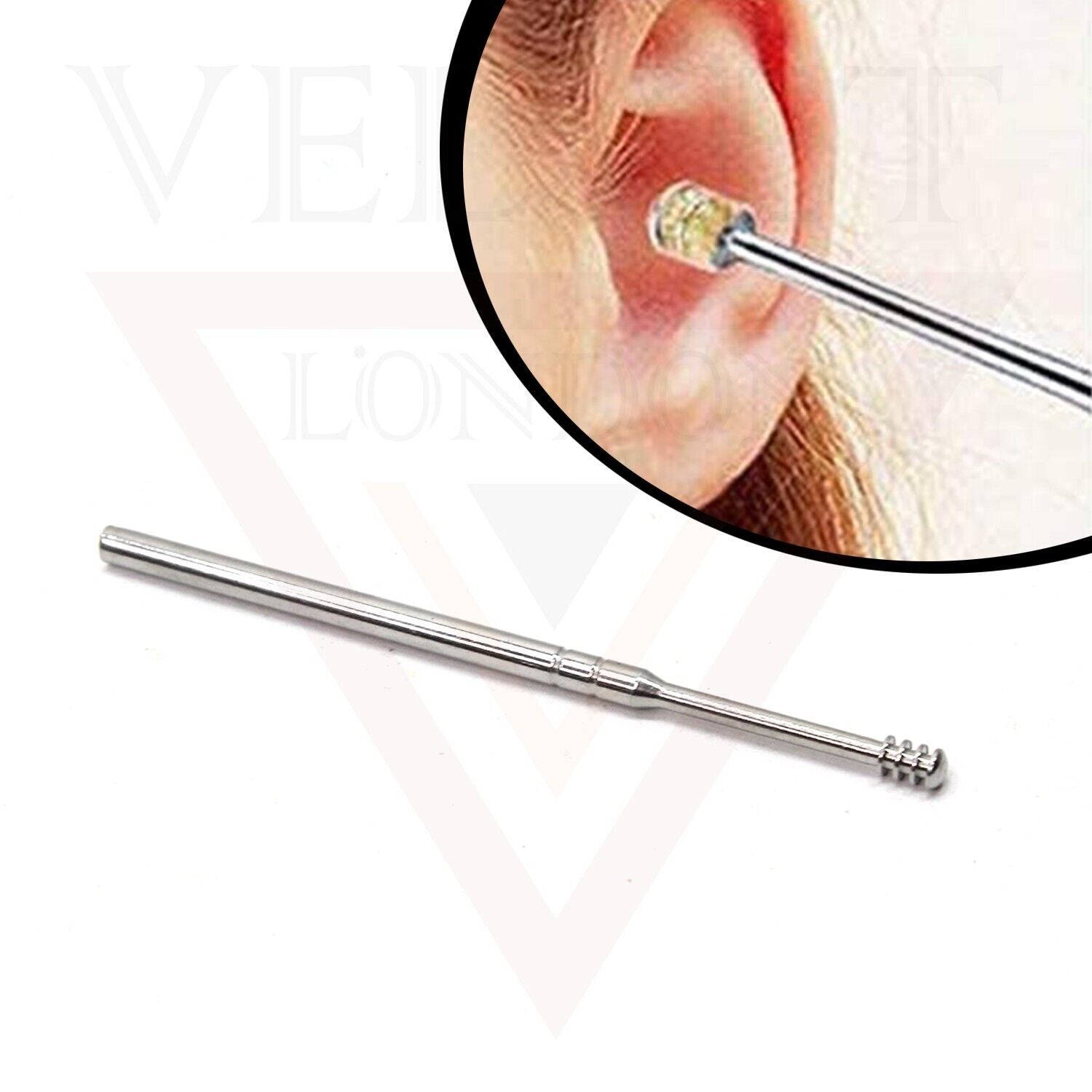 Professional Earplugs and Wax Tool Set, with an Ear Pick Storage Bucket 6pcs