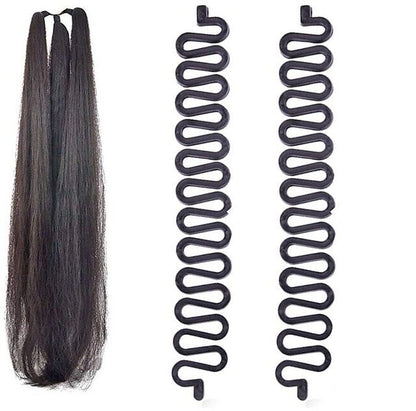 12x Hair Styling Tools Black French Hair Braiding Hook Magic Hair Twist Braider