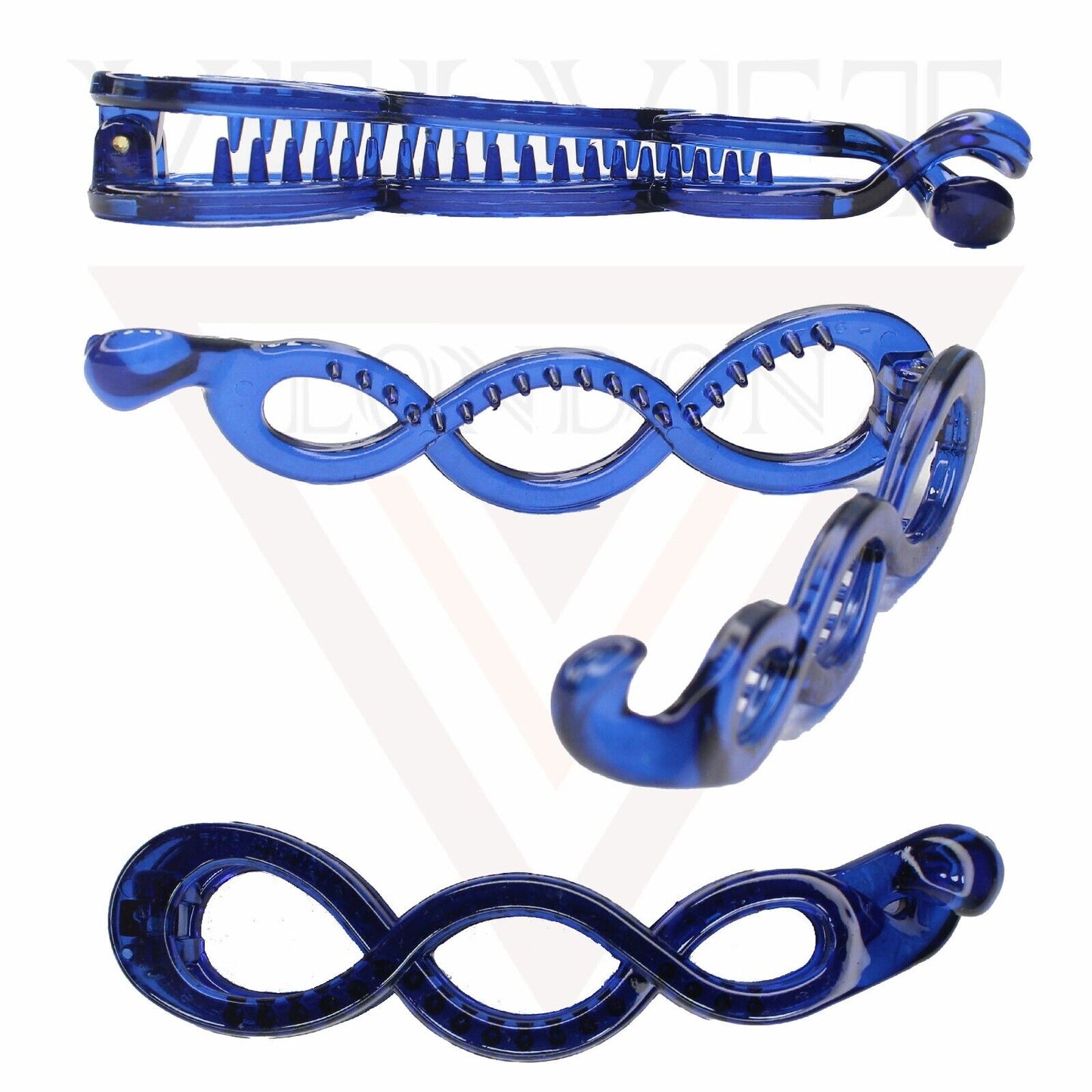 Banana Clip Hair Clamp Clear Infinity Hair Pins Ponytail Holder Twist Hair Clips