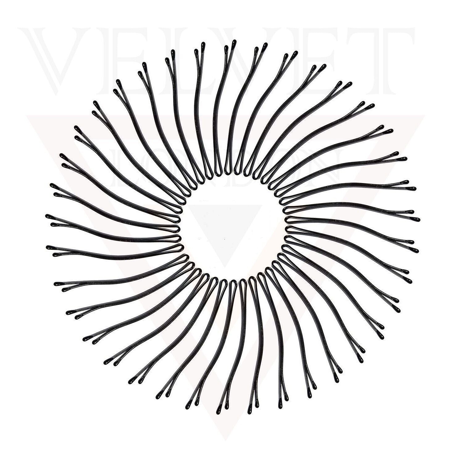 48pcs Black Metal Bobby Pins Hair Grips Blonde Thick Fine Hair Pins Women