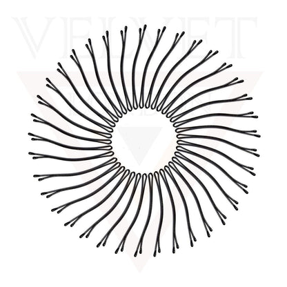 48pcs Black Metal Bobby Pins Hair Grips Blonde Thick Fine Hair Pins Women